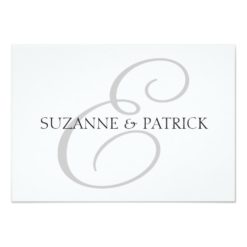 Script E Monogram Notecard (Silver / Black)