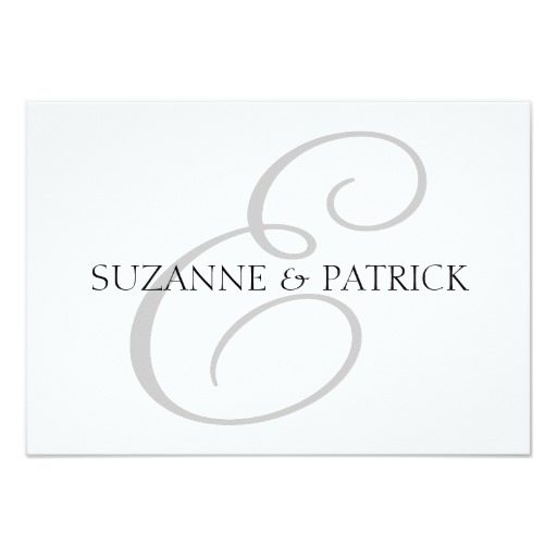 Script E Monogram Notecard (Silver / Black)