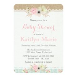 Shabby Chic Baby Shower Invitation