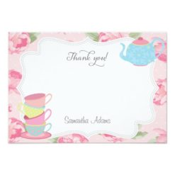 Shabby Chic Tea Party Thank You Card