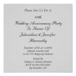 Silver 25th Wedding Anniversary Party Invitation - Image 2