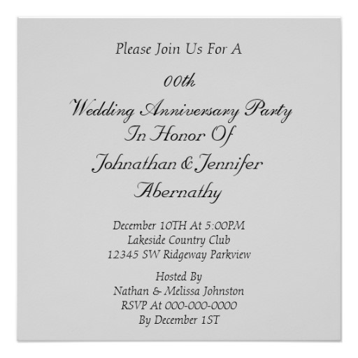 Silver 25th Wedding Anniversary Party Invitation - Image 2