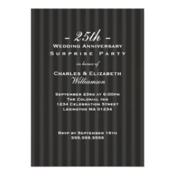 Silver Chic Photo 25th Wedding Anniversary Party Card - Image 2