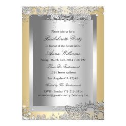 Silver Gold Mask Jewel Lace Bachelorette Party Card - Image 2