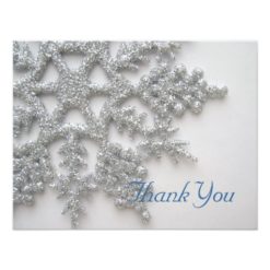 Silver Snowflakes Thank You Card