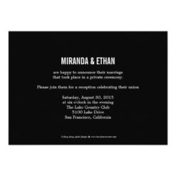 Simply Sweet Wedding Announcement - Black - Image 2