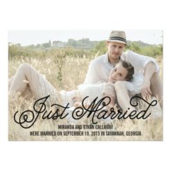 Simply Sweet Wedding Announcement - Black