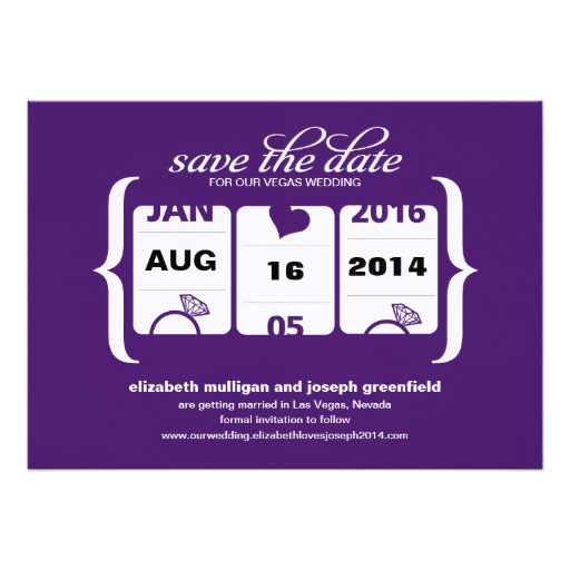 Slot Machine Save the Date - Wedding Invitation Card