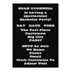 Sophisticated Bachelor party Card - Image 2