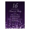 Sparkle Diamond Purple Silver Sweet 16 Invite