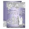 Sparkle Tiara & Heels Sweet 16 Invite Purple