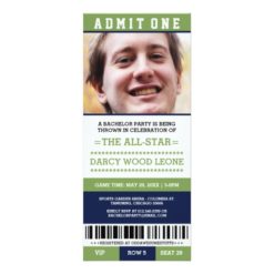 Sports Ticket Bachelor Party Invites