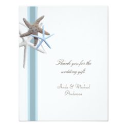 Starfish Beach Wedding Tropical Thank You Cards