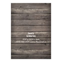 Stars & Stripes on Rustic Wood Bachelorette Party Card - Image 2