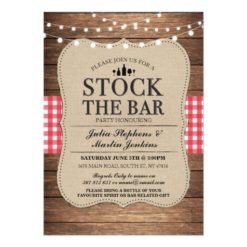 Stock The Bar Rustic Party Engagement Invitation