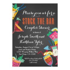 Stock the Bar Couples Wedding Shower Invitation