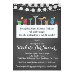Stock the Bar Couples Wedding Shower Invitation