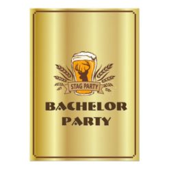 Stylish Gold Beer Barley Stag Bachelor Party Card - Image 2