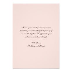 Stylish Light Modern Script Love Thanks Flat Card - Image 2