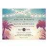 Summer String Lights Palm Tree Outdoor Wedding Invitation Card
