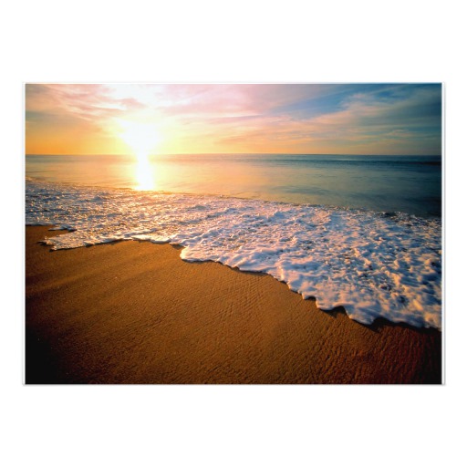 Sunset Beach Wedding Invitation