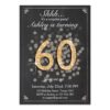 Surprise birthday invitation Chalkboard Rustic