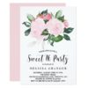 Sweet Pink Watercolor Roses Sweet Sixteen Party Card