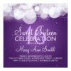 Sweet Sixteen Party Glow & Sparkle Purple Card