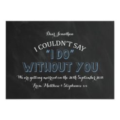 TYPOGRAPHIC WILL YOU BE MY USHER | GROOMSMAN CARD - Image 2