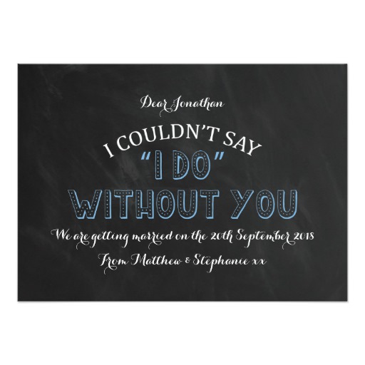 TYPOGRAPHIC WILL YOU BE MY USHER | GROOMSMAN CARD - Image 2