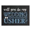 TYPOGRAPHIC WILL YOU BE MY USHER | GROOMSMAN CARD