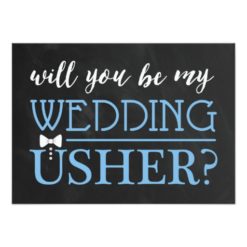TYPOGRAPHIC WILL YOU BE MY USHER | GROOMSMAN CARD