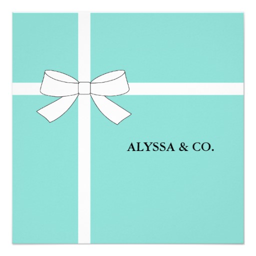 Teal Blue Here Comes The Bride Party Invitation
