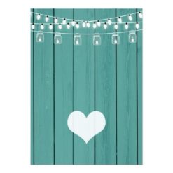 Teal Blue Rustic Wood Rehearsal Dinner Invitation - Image 2