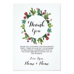 Thank You Cards Cactus Wreath Fiesta Wedding