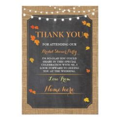 Thank You Cards Fall In Love Bridal Shower Party