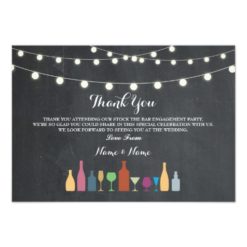Thank You Cards Stock The Bar Lights Drinks Chalk