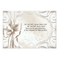 Thank You Elegant Wedding Cream White Swans Set Card - Image 2