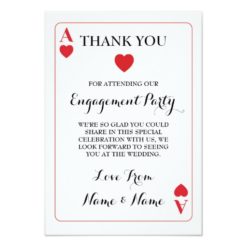 Thank You Playing Cards Ace Of Hearts Red
