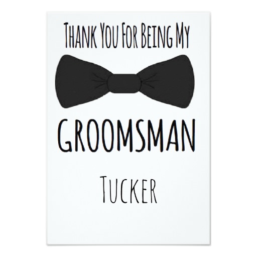 Thank you for being my Groomsman Card