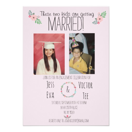 These two kids are getting married! card