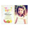 Two-tti frutti party invite Tutti fruity birthday