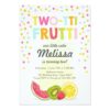 Two-tti frutti party invite Tutti fruity birthday