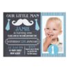 Little Man Chalkboard Birthday Party Invitation
