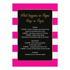 Vegas Itinerary Invitation - Image 2