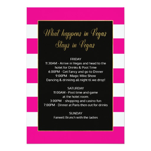 Vegas Itinerary Invitation - Image 2