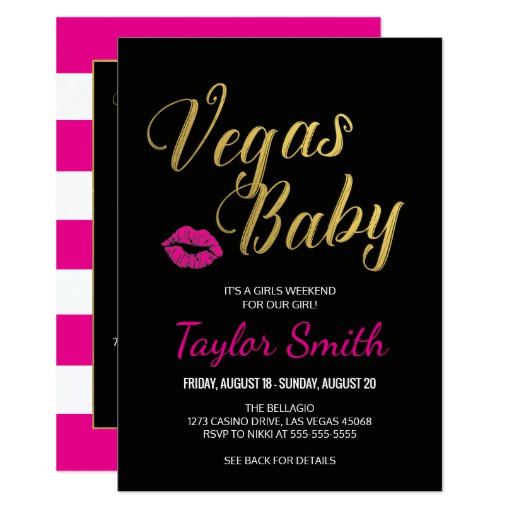 Vegas Itinerary Invitation