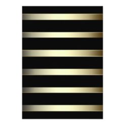 Vintage Floral Black Gold Stripes Rehearsal Dinner Card - Image 2