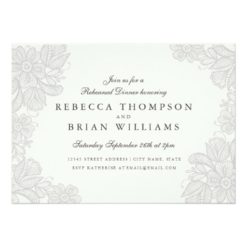 Vintage Lace Rehearsal Dinner Card