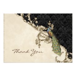 Vintage Peacock & Etchings Thank You Note Cards - Image 2
